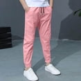 thumbnail image 6 of Mifsaly 2 Pack Boys Linen Cotton Jogger Pants Kids Youth Lightweight Casual Pants Solid Anti Mosquito Summer Outdoor Hiking Playwear with Pockets, 6 of 8