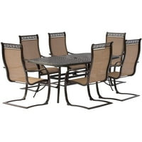 Hanover Manor 7 Piece Dining Set with Six C-Spring Chairs