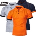 thumbnail image 2 of Kb Hombres Polo Hombres Camisa de manga corta Polo Contraste Color Polo Nueva ropa Verano Streetwear Moda casual Hombres Topsnavy whiteAsia L 65-75 KG, 2 of 3