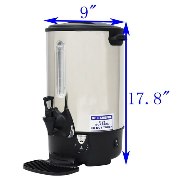 TECHTONGDA Hot Water Dispenser Commercial Home Stainless Steel Kettle Silver 11.6L
