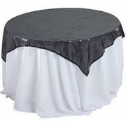 Sequin Fabric Table Overlay, 72" x 72", Gold