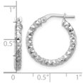 thumbnail image 2 of Diamond2Deal 925 Sterling Silver Rhodium-Plated 2.50mm Hoop Earrings for Women (L- 0.87 inch, W- 0.76 inch), 2 of 6
