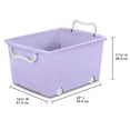 thumbnail image 3 of Your Zone Kids Rolling Toy Storage Bin with Handles, Purple, 22 in x 16 in x 11 in, 3 of 5