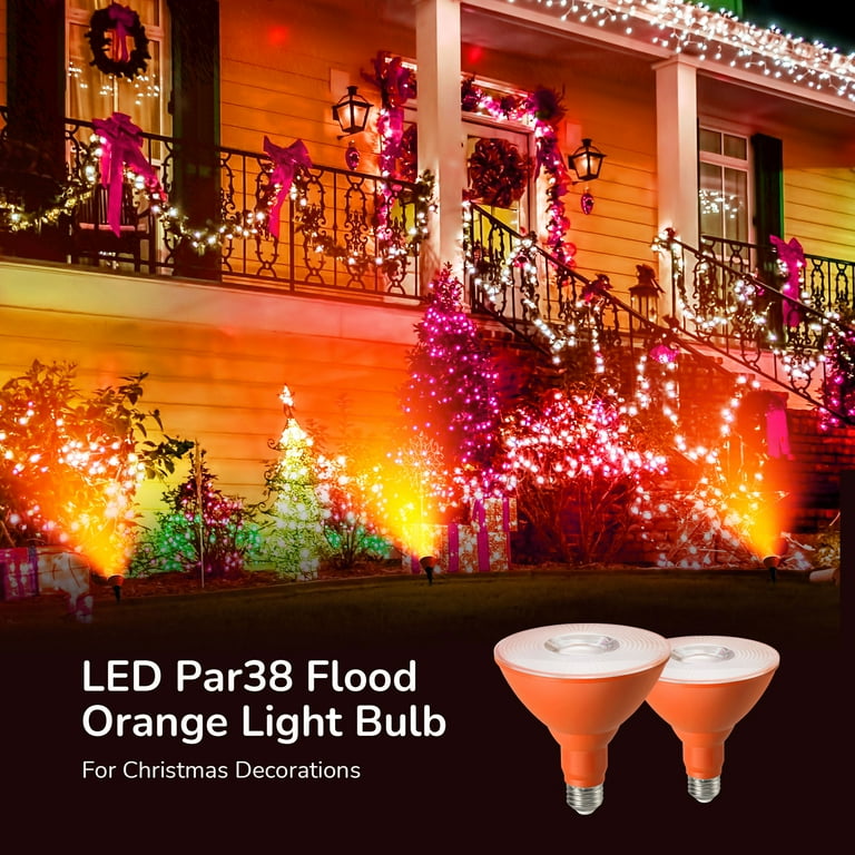 38灯　SOMATRIVAL　38-kT　Orange EDISHINE Bright Outdoor LED Par38 Orange Flood Light Bulbs