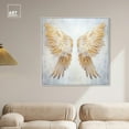 thumbnail image 3 of Elegant Angel Wings Canvas Elegant White Gold Wall Art by Art Remedy, White Frame, 40" x 40", 3 of 7