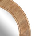 thumbnail image 3 of Kate and Laurel Yahna Pieced Wood Round Wall Mirror, 28 Inch Diameter, Natural Brown, Transitional Decorative Circle Bathroom Mirror with Solid Mango Wood Frame, 3 of 9
