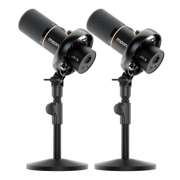 Kit de micrófono para podcast MAONO PD200W inalámbrico XLR USB, 2 piezas