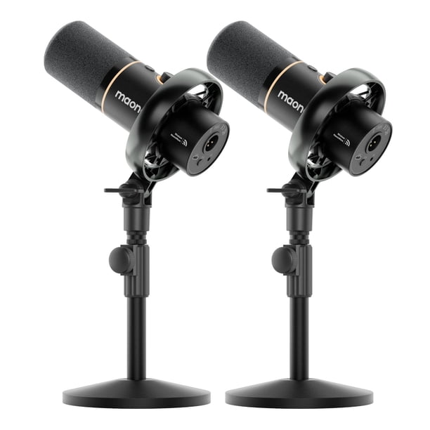 Kit de micrófono para podcast MAONO PD200W inalámbrico XLR USB, 2 piezas