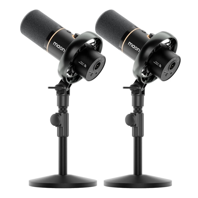 Kit de micrófono para podcast MAONO PD200W inalámbrico XLR USB, 2 piezas