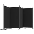 thumbnail image 5 of Bowery Hill Contemporary 4-Panel Room Divider in Black Fabric, 5 of 12