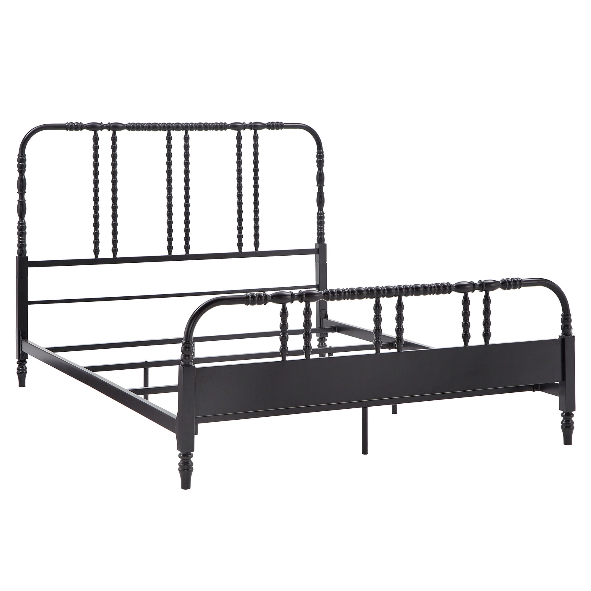 Weston Home Leona Metal Spool Full Bed, Black