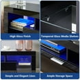 thumbnail image 5 of LEGAHOME TV Stand for 55 Inch TV, Modern High Glossy TV Cabinet with LED Lights, Living Room Entertainment Center TV Console Table with Storage Drawers and Shelves, Black, 5 of 9