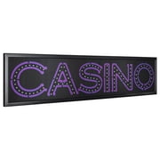 American Art Decor Casino LED Marquee Sign, Multi-color - 9.75" H x 40" L x 0.75" D
