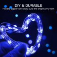 thumbnail image 3 of 2 Pack Solar Fairy String Lights Outdoor 46FT 130LED, Juhefa Waterproof Christmas Twinkle Lights for DIY Christmas Decorations, Garden, Wedding, Holiday (Blue), 3 of 8