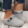 thumbnail image 2 of Men's Fleece Lined Mule Clogs Wide Toe Box Adjustable Buckle Strap Closed Toe Slip On Non Slip Warm Walking Shoes, 2 of 4