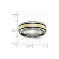thumbnail image 6 of 14K Two-Tone Titanium Ring Band Wedding Yellow Gold, 6 of 6