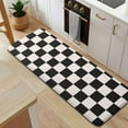 thumbnail image 5 of Black and White Checkered Pattern Kitchen Rug Mat,Kitchen Runner Rugs Non Skid Washable,Decorative Kitchen Floor Mats for Kitchen,Sink,Laundry,17"x47.2", 5 of 7