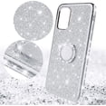 thumbnail image 2 of for Xiaomi Redmi Note 10 Pro Phone Case,Glitter Sparkle Bling w/Kickstand Case Shiny Crystal Rhinestone Diamond 360 Degree Ring Grip Magnetic Phone Cover for Redmi Note 10 Pro Max HH Silver, 2 of 6