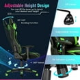 thumbnail image 6 of Gymax Gaming Chair Adjustable Swivel Computer Chair w/ Dynamic LED Lights Green, 6 of 10