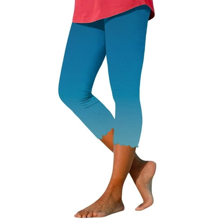 MSJUHEG legging capris Athletic Lounge Yoga Pants Daily Wear Yoga Workout Womens Workout Leggings Yoga Leggings Sports Leggings for Women Capri Leggings Legging Capris Blue XXL