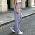 thumbnail image 5 of Yyeselk Womens Wide Leg Sun Protection Pants Lightweight Baggy Stretch High Waisted Slacks Drawstring Casual Joggers Trousers Purple M, 5 of 7