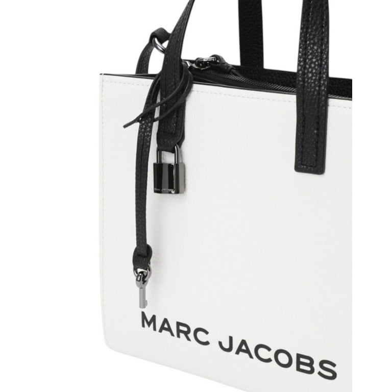 Marc Jacobs The Grind Mini Black White Pebble Leather Tote