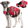 thumbnail image 1 of Kuoser Dog Life Jacket with Reflective Stripes, Adjustable Dog Life Vest, Red, S, 1 of 8