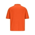 thumbnail image 6 of VgaVtl Men Short Sleeve Polo Shirts Lapel Mens Tops Collared Solid Color Casual Pull-On Regular Shirts,Orange M, 6 of 7