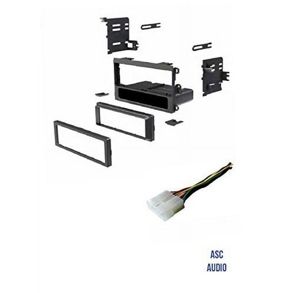ASC Car Stereo Install Dash Kit and Wire Harness to Install an Aftermarket Single Din Radio for 1998 1999 Chevrolet Metro and 1995 1996 1997 Geo Metro