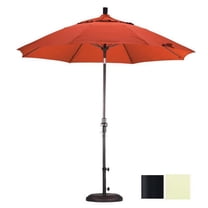 California Umbrella Sun Master Series Patio Market Umbrella in Pacifica with Aluminum Pole Fiberglass Ribs Collar Tilt Crank Lift