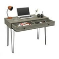 thumbnail image 3 of Inval America 1 Drawer Computer Desk with Hairpin Legs in Gray Smoke Oak, 3 of 8