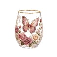 thumbnail image 2 of Linnome Whiskey Tumbler Hand Blown Lead Free Crystal Glass Gold Rim Heavy Base Old Fashioned Bar Cup Gift Box for Men Bar Home Drink Use, 2 of 7