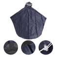 thumbnail image 3 of GOOHOCHY Mujeres Hombres Poncho de bicicleta reflectante seguro con mangas para mujer Chubasqueros largos Engrosamiento transparente Gran sombrero de ala (Verde militar), 3 of 7