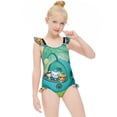 thumbnail image 5 of The Octonauts Girls Swimsuit Ruffle One-piece Beachwear Kids Cute Swimwear Summer Bathing Suit 10-12Y(150cm), 5 of 8