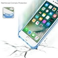 thumbnail image 4 of iPhone 7 Case (Blue) - Crystal Clear Soft TPU Protective Rugged Protection Anti-Slip Grip Shockproof Corner Bumper Scratch Resistant Back Raised Bezels Slim Fit Cover For Apple iPhone 7 2016, 4 of 6