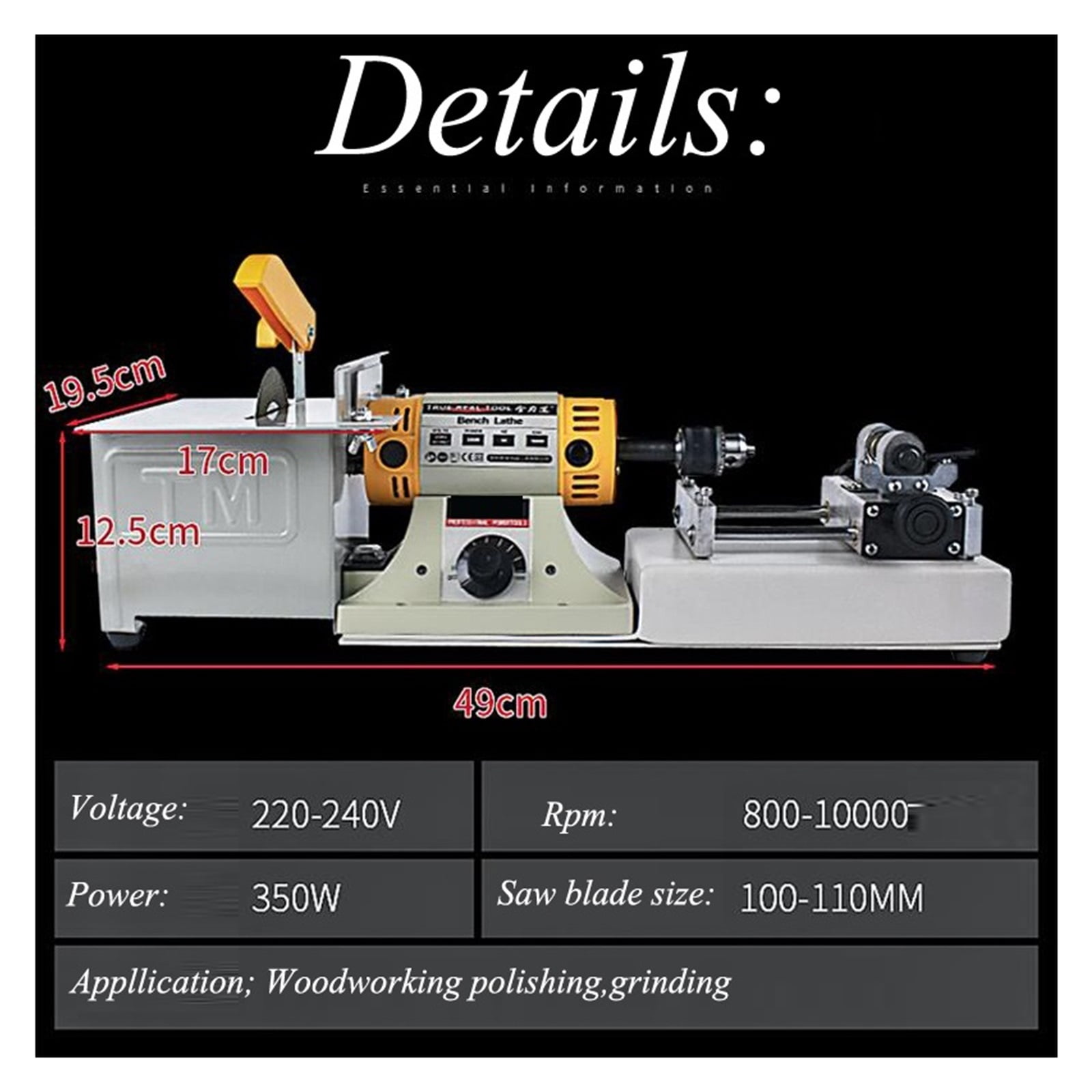 Multi-function Table Grinder, Jade Carving Beads Polishing Beeswax Cutting Small Bead Punching Machine ,Powerhouse Performance