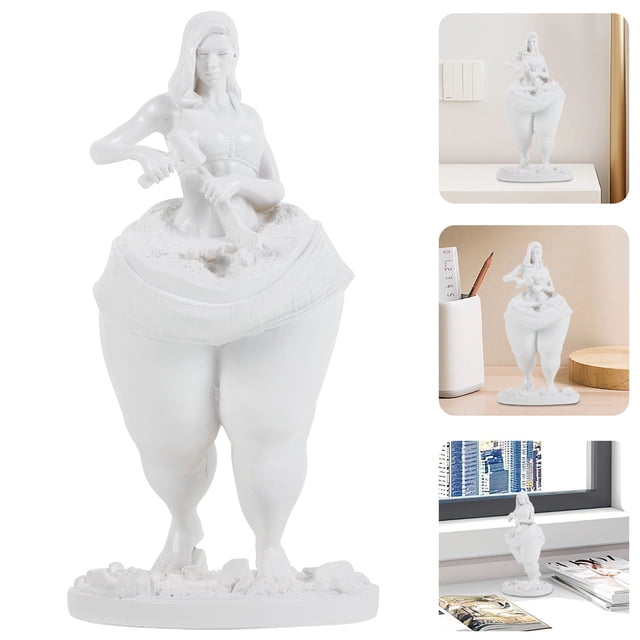 unbranded Estatua De Resina Mujer Fitness Para De Hogar Con Escultura Detallada Y Forma Única