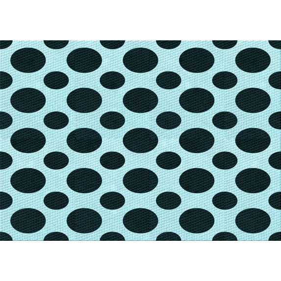 Ahgly Company Indoor Rectangle Patterned Deep Teal Green Area Rugs, 2' x 5'