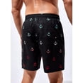 thumbnail image 2 of Traje de baño floral para hombre, secado rápido, con cordón, pantalones cortos de playa Negro - M Negro - M Xishao ropa, 2 of 2