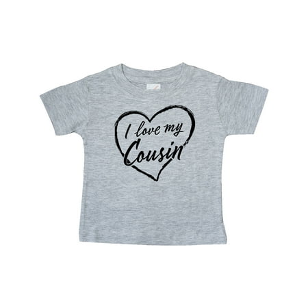 

Inktastic I Love My Cousin in Black Chalk Heart Gift Baby Boy or Baby Girl T-Shirt
