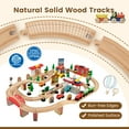 thumbnail image 7 of Infans Kids Wooden Train Table Set 84 PCS Playset w/ Reversible Tabletop Storage Drawer, 7 of 7