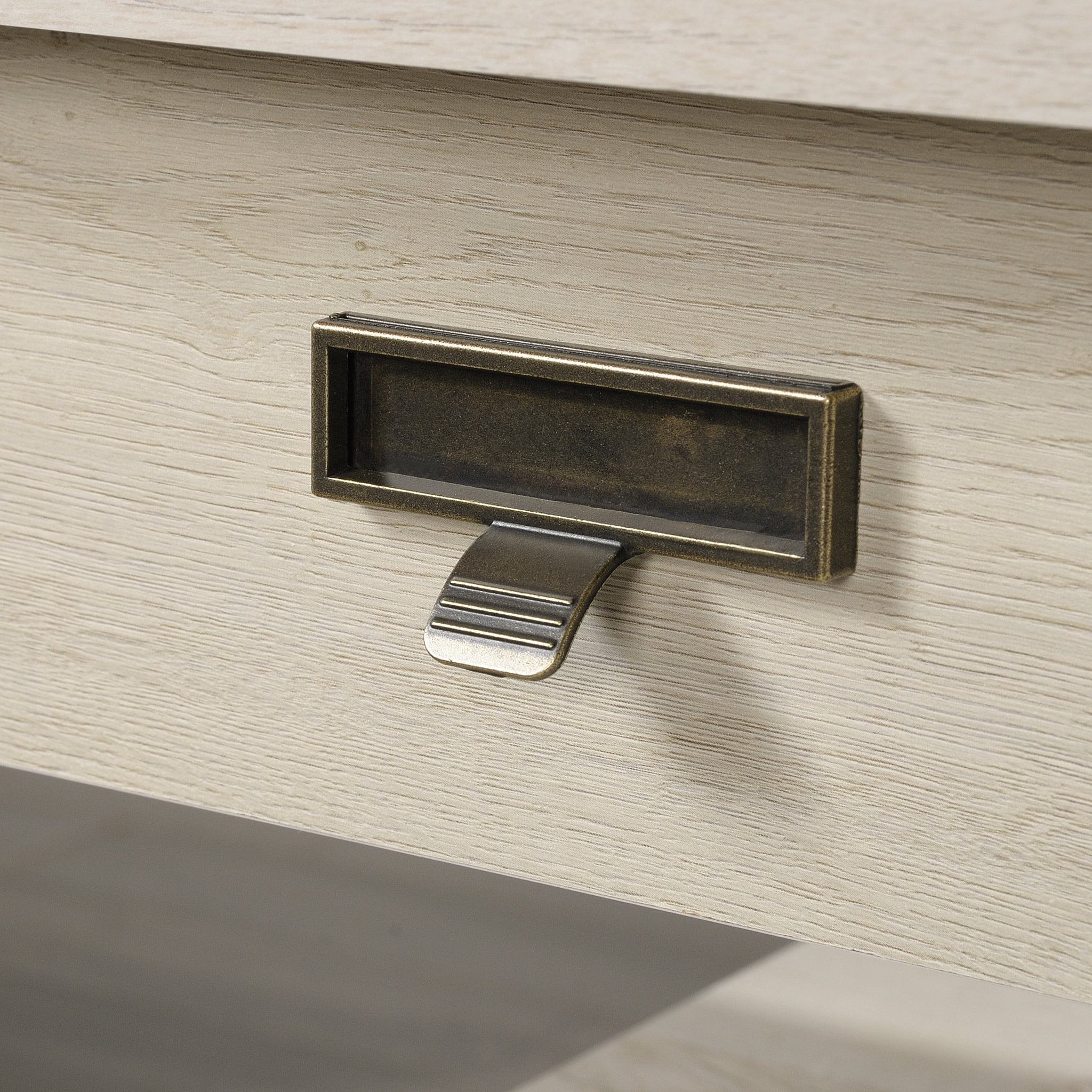 Sauder Trestle Executive Desk, Chalked Chestnut Finish