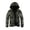 Black, variant on Lightweight Thermal Quilted Jacket Camo Winter Coat With Detachable Hood Windproof Outdoor Warm For Cold Weather