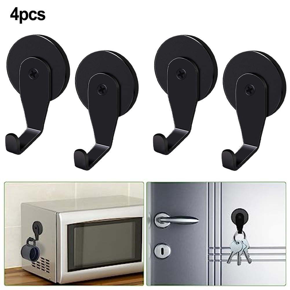 Barbecue Accessories Hook Garden 4 Pack Black For Hanging Grill Tools Grill Hooks Magnetic Non-Slip Rubber Pad