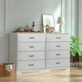 SUGIFT 4 Drawer Wood Dresser for Bedroom, Modern Storage