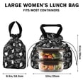 thumbnail image 5 of Halloween Ghosts Drawstring Lunch Bag Women - Drawstring Lunch Bag Insulated for Work Office - Stain-Resistant Large Lunchbags for Women with Multi-Pockets, 5 of 6