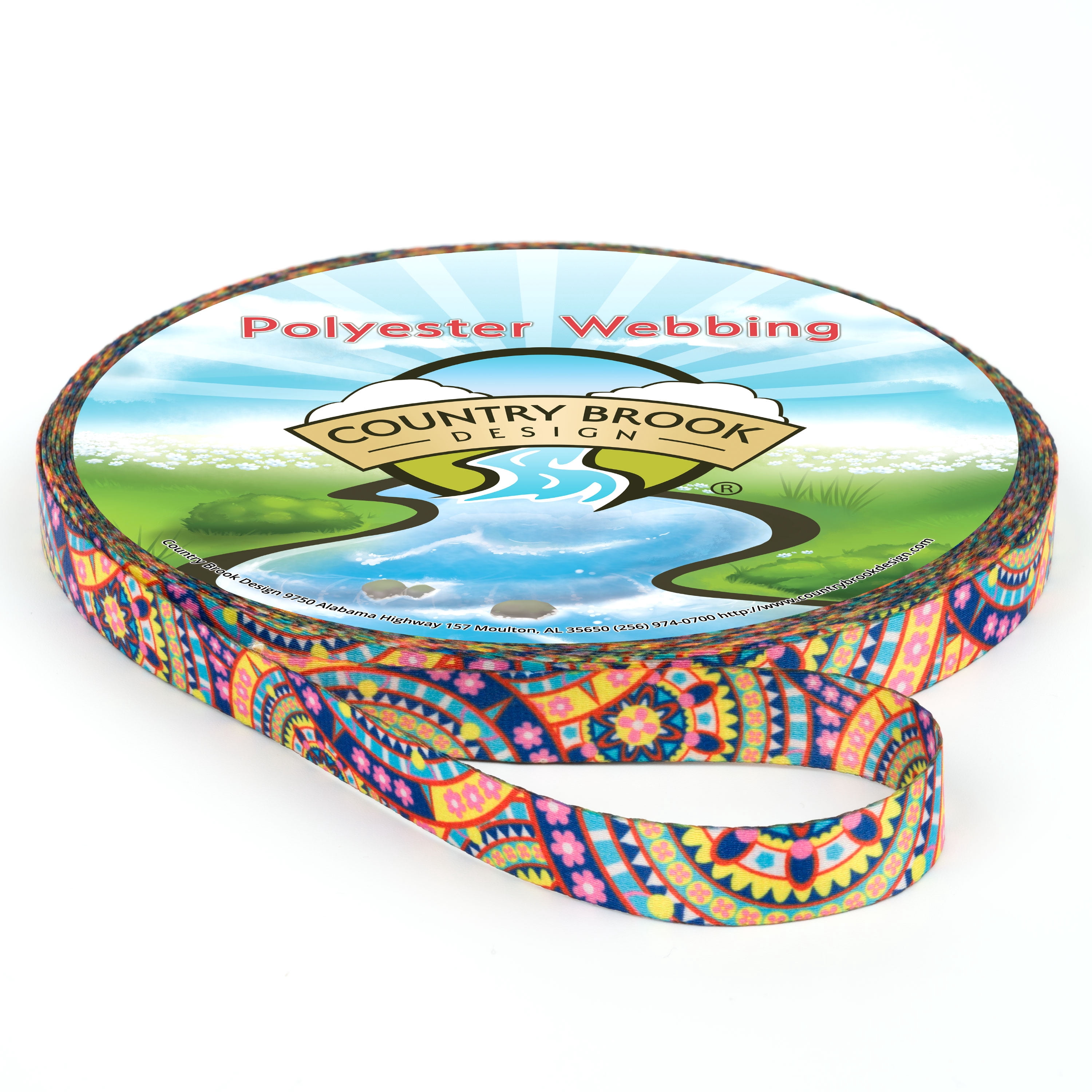 Country Brook Design® Yellow Boho Mandala Lite Tape (1/2 Inch, 50 Yards)