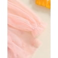 thumbnail image 6 of FEORJGP Toddler Girls Mesh Romper Dress 3M 6M 12M 18M 24M Infant Baby Long Sleeve Jumpsuits Butterfly Print Princess Bodysuits Tulle Dress Kids NewborCute Sweet Party Clothes for Fall Spring, 6 of 7