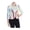 Multicoloured - beachstripe, variant on XOXO Womens Ruched Sleeve One Button Blazer Jacket, Black, Juniors, Small