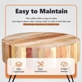 thumbnail image 5 of vidaXL Coffee Table with Iron Legs, Fully Handmade, 27.6''Φx15.0'', Solid Reclaimed Wood, Beige, 5 of 8